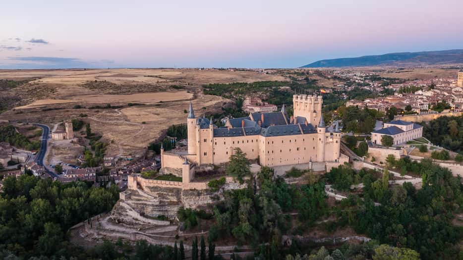 Alcázar de Segovia drone