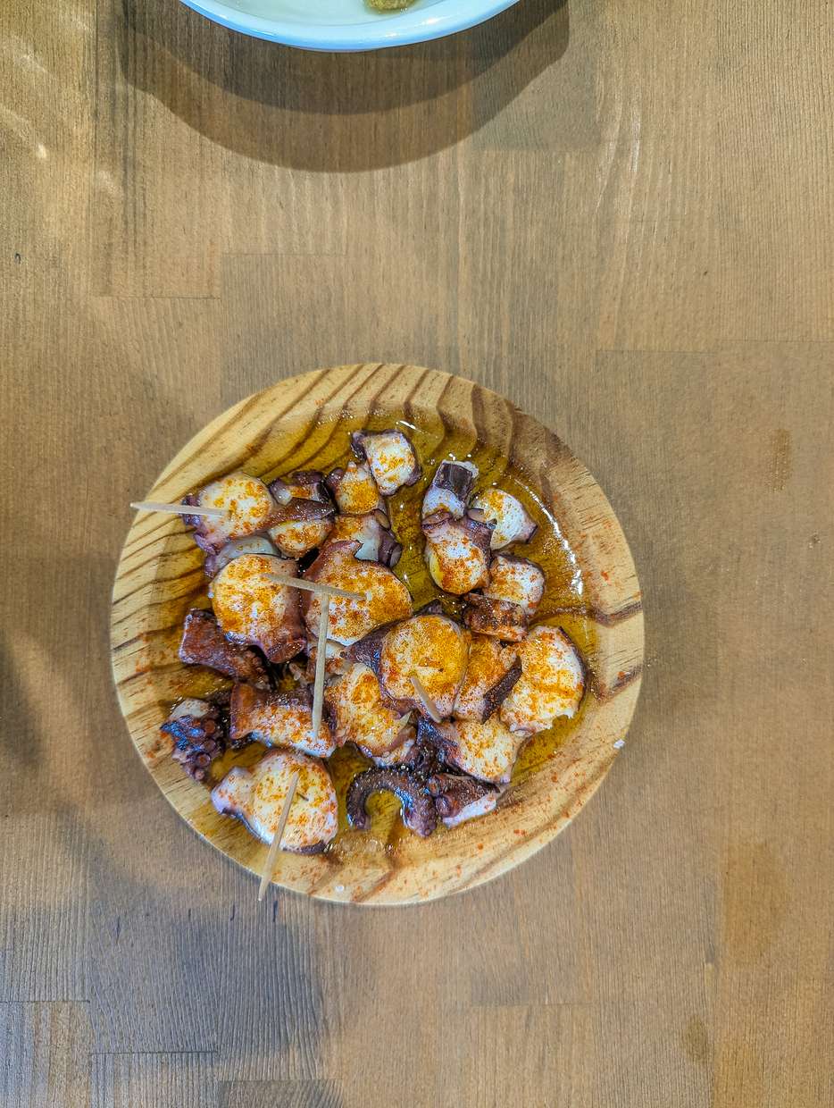 Pulpo á feira eten in Galicië