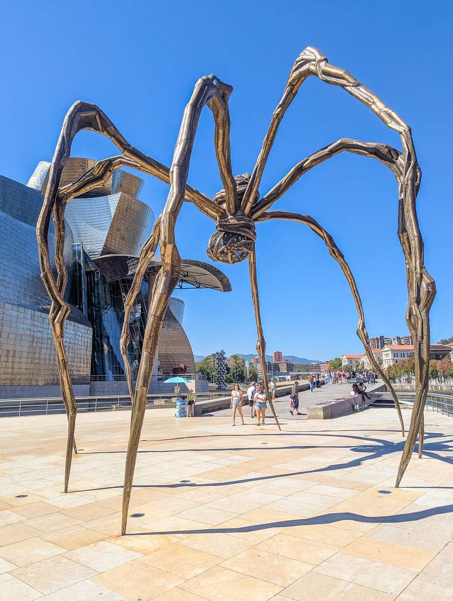 Guggenheim Museum in de wijk Abando in Bilbao